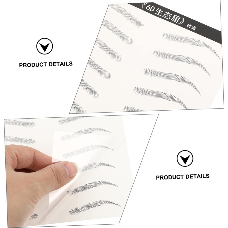 WOONEKY Professional -like Eyebrow Stickers 18pcs Waterproof False Brows for