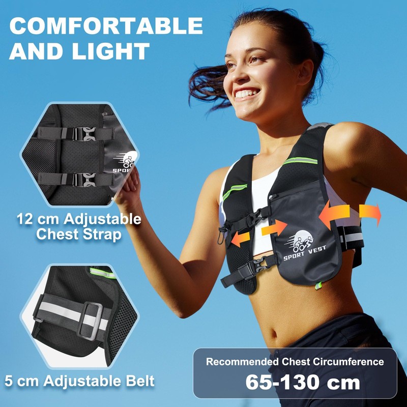 Running Hydration Backpack - Lightweight Running Vest With 1.5L Hydration