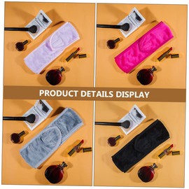 Healeved 4pcs Women Hair Decor Face Washing Headdress Satin Scrunchies Headband Accessory for Makeup Yoga