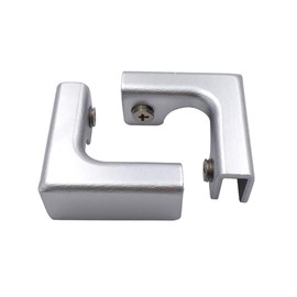 2 Pieces Metal L Shaped Corner Braces 50 * 50 * 21 mm Right Angle Brackets Fastener Suitable for 8 mm Glass or Board or Plastic Board (Silver)