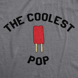 Crazy Dog Mens T Shirt Coolest Pop Fathers Day Tee Punny Humor Shirt Funny Dad Joke Tees World's Greatest Dad Popsicle Shirt Dark Heather Grey XXL