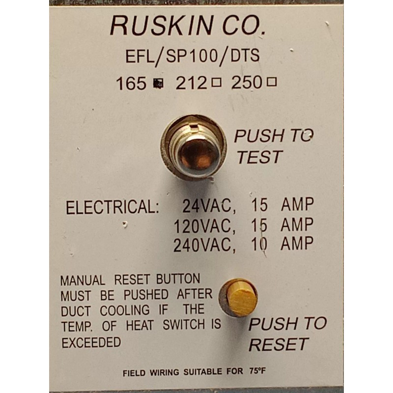 Ruskin EFL 165 Electric Fuse Link with End Switch