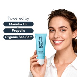 Grin Pro Gum Care Fluoride Free Toothpaste – Organic Toothpaste with Manuka Oil & Propolis - Perfect for Fresh Breath & Sensitive Gum Health Support - Refreshing Mint Flavor