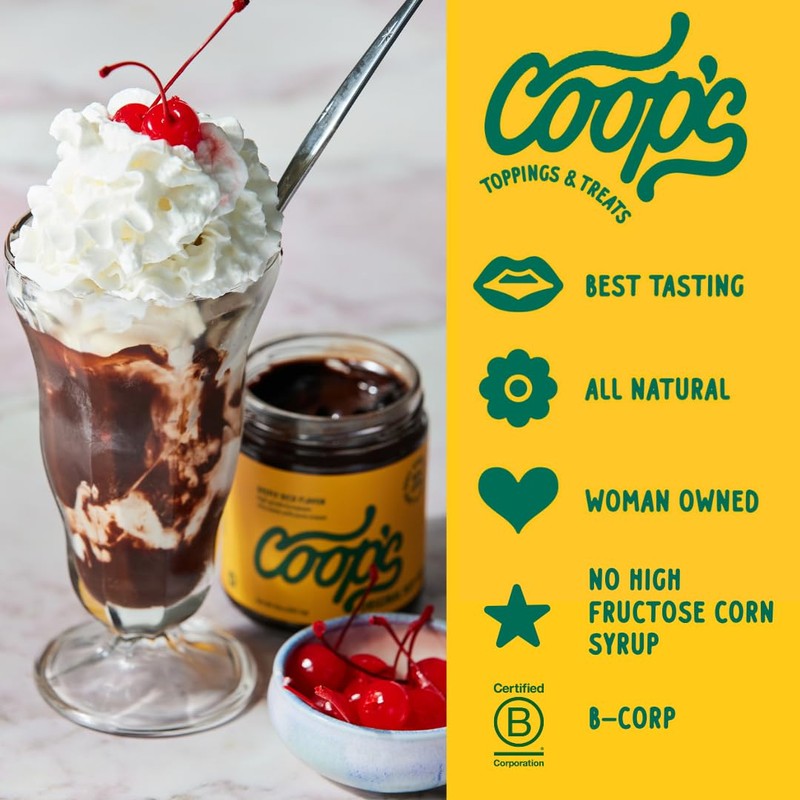 Coop's Original Hot Fudge: Gourmet, All Natural, Handcrafted, Gluten Free,