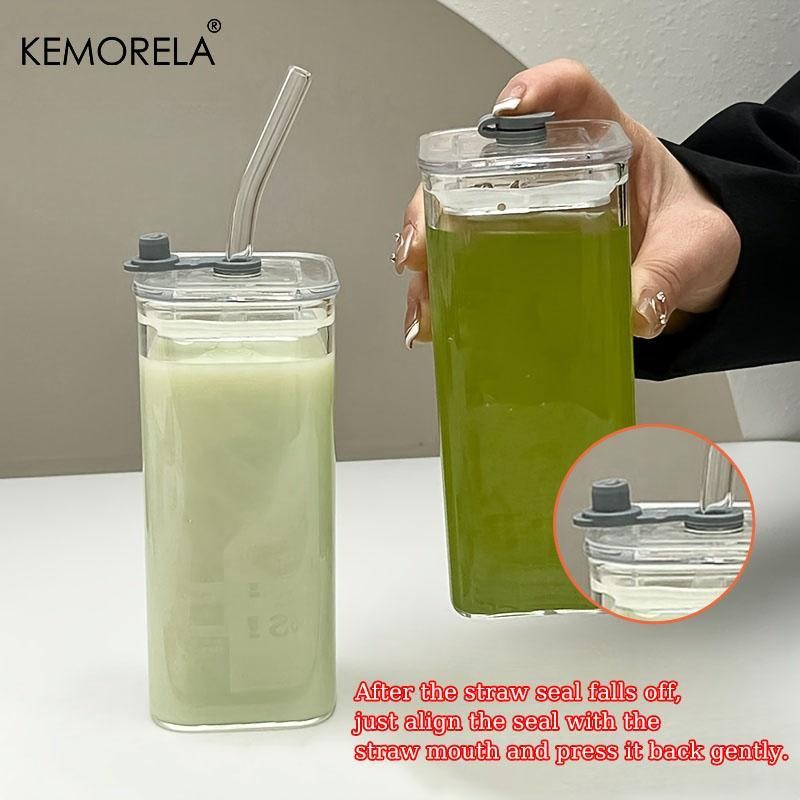 1/2/4/6 Counts Drinking Cup, High Borosilicate Thin Glass Rectangular Heat-resistant