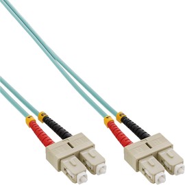 InLine® 83501O LWL Duplex Cable SC Male to SC Male OM3 / 1 m