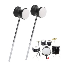 2Pcs Bass Drum Pedal Mallet Axis Pedal Drums Bass Drum Beater Wood Drum Pedal Beater Mallet Drum Upgrade Replacement Kit Percussion Instrument Accessories