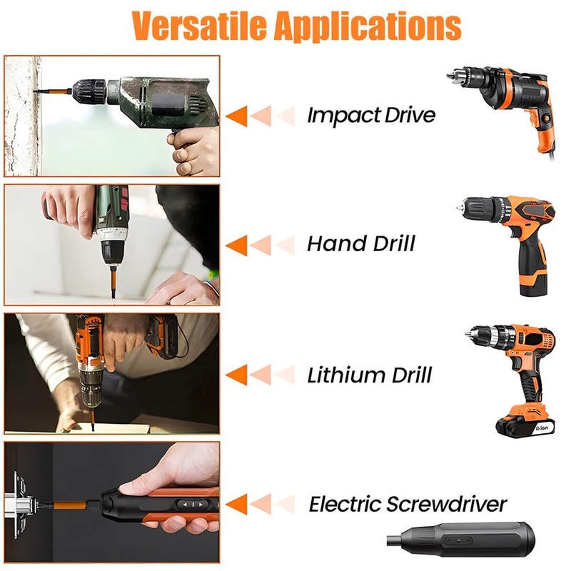 Saipor 10pcs Magnetic Phillips PoziDriv Torx Screwdriver Bit Set, 50mm/2"
