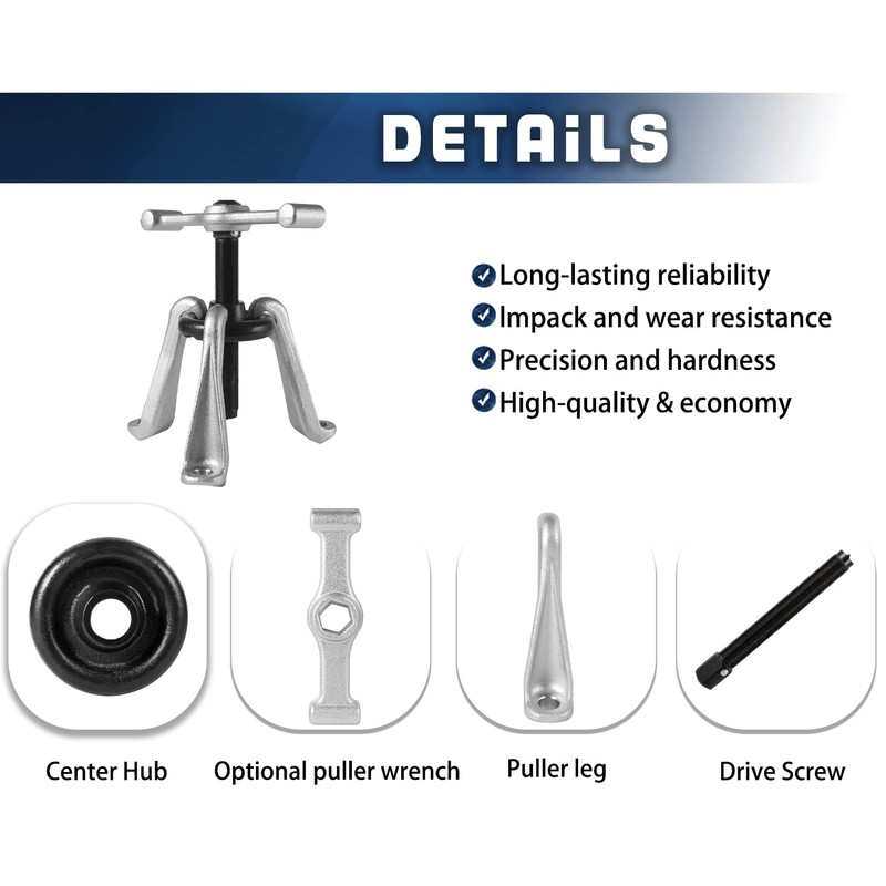 Camoo Universal Hub Puller 7394, Heavy-Duty Brake Drum & Wheel