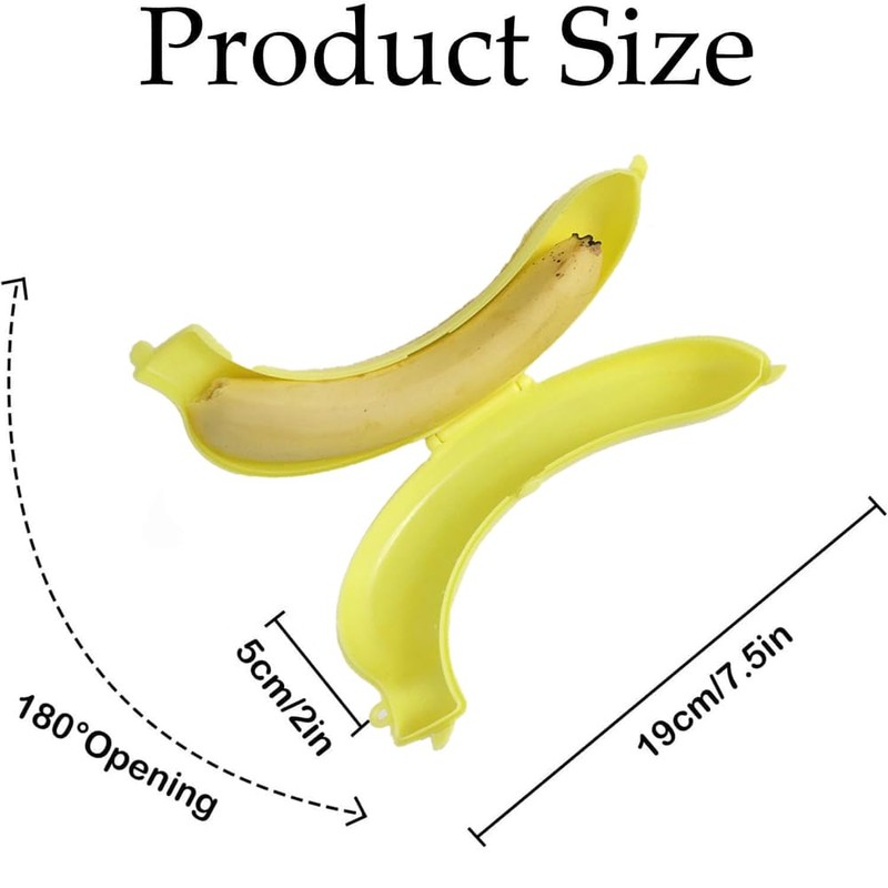 Banana Case Holder,2 Pcs Reusable Banana Storage Box with Vent