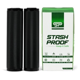 Stash Proof Vacuum Seal Rolls 11" x 25' 2 Pack (50 Feet Total) 5.5 Mil (Black and Clear) - BPA Free Commerical Grade Food Saver for Storage, Sous Vide, and Meal Prep Sealer Bag