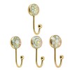 G Decor Mother of Pearl Patterned Gold Brass Coat Hook