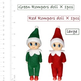 Mienocol 2pcs Christmas Elf Baby Twins Little Christmas Elves Christmas Tradition Mini Elf Baby Doll Christmas Accessory Tiny Elf Dolls for Boys&Girls Xmas Gift Advent Calendar Stocking Stuffers