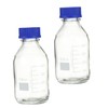 Ciieeo 2pcs Sealing Chemical Reagent Bottle with Calibration Transparent Round