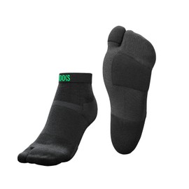 PODOKS H2 Running Socks for Men and Women, Biomechanical Running Socks with Protective Pads (DE/NL/SE/PL, Alphanumeric, Regular, Short), black