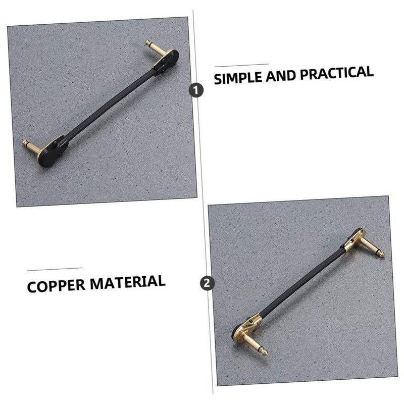 Vaguelly 2pcs Electric Guitar Cable Bass Cable High Fidelity Sound