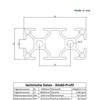 KLAK 30/60 Aluminium Profile 30 x 60 mm Groove 8
