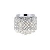 Living District Tully 3-Light Mid-Century Metal Flush Mount in Chrome