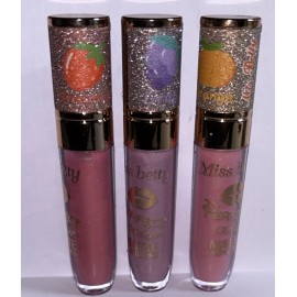 Miss Betty (3) Miss Betty Perfect Color Matte Lip  Gloss, Strawberry, Grape, And Orange