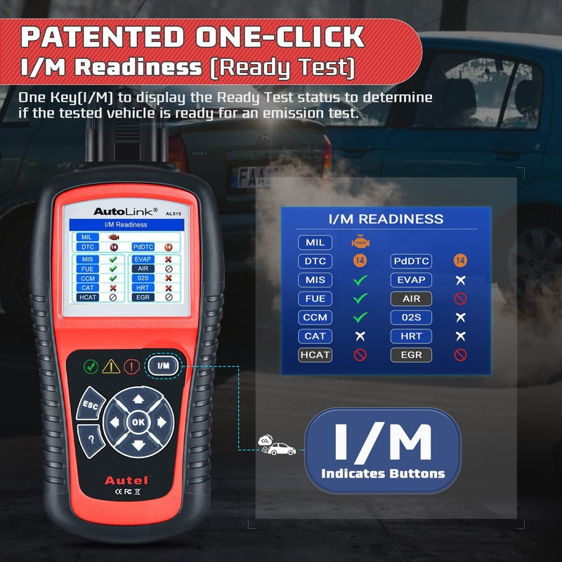Autel AutoLink AL519 Universal OBD2 Reader Car Diagnostic Scanner Tool