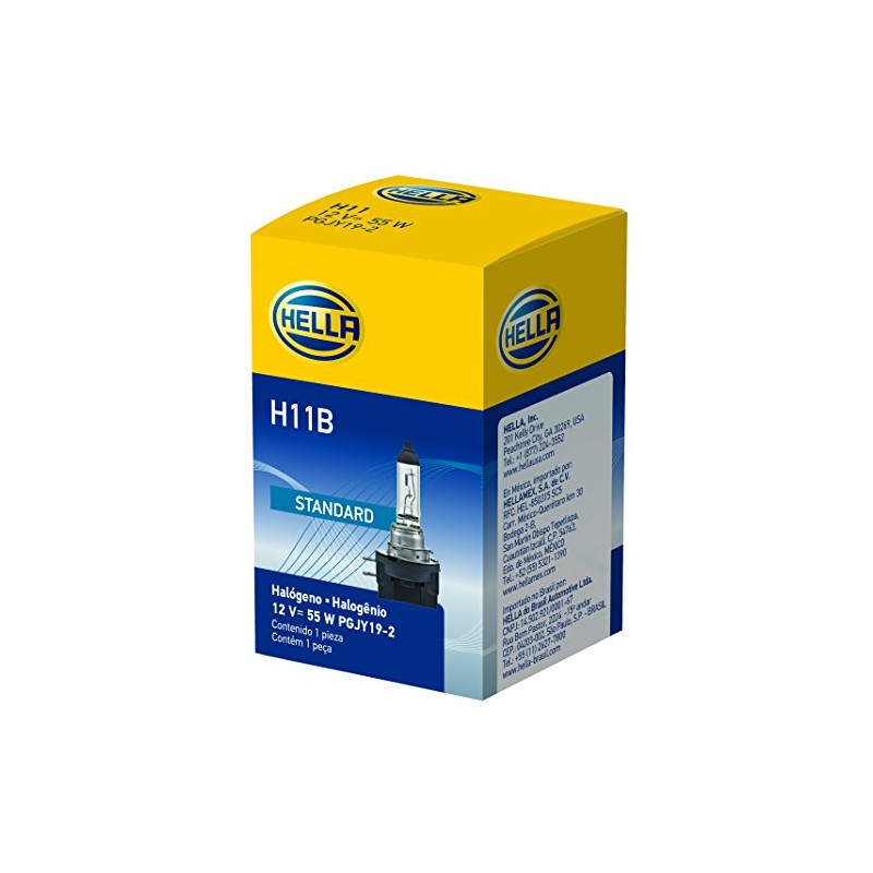Hella H11B Foco Halógeno Estándar H11B, 12V, 55W para Vehículo