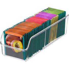 U Chef Organizador de Bolsas de Té, Soporte para Bolsas de Té, Contenedores de almacenamiento Transparentes para azúcar y Café, Condimentos, bolsas de Especias en Cocina, Armario, Despensa