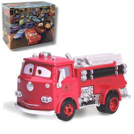 HOMETEAM SP Die-Casting Racers Toy Cars, Safety Alloy Material for Childs, Beauty Color Box Packaging for Your Son Birthday, Inspired by Favorite Characters, Gift for 3+ Years Old (Firetruck)