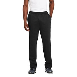 SPORT-TEK ST257 Open Bottom Sweatpants - Black - XL