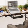 GiftGo Overbed Table with Wheels Rolling Laptop Desk Cart Table