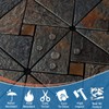 DICOFUN 1 Sheet Rustic Slate Look Peel and Stick Backsplash
