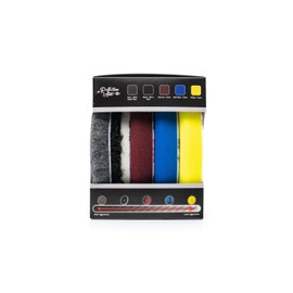 The Rag Company The Rag Company - Buff and Shine Reflection Artist Complete 5" Buffing Kit - Combination of Five Pads, URO line, Easy to Use Combo