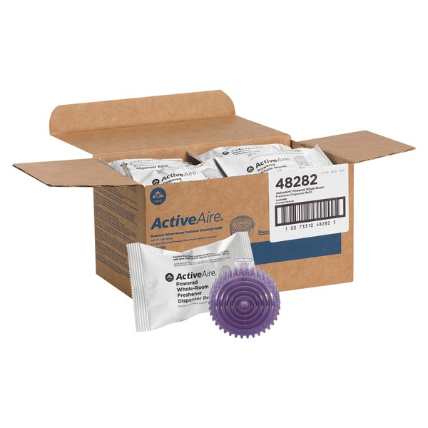 ActiveAire Powered Whole-Room Freshener Dispenser Refill by GP PRO (Georgia-Pacific), Lavender, 48282, 12 Cartridges Per Case
