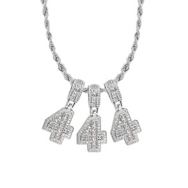 SBI Jewelry 444 Guardian Angel Number Necklace for Women Clear Cubic Zirconia Spiritual Daughter Cousin Friends Family Anniversary