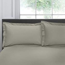 Appletree Pair of Oxford Pillowcases, 100% Cotton Silver, 76 x 48cm