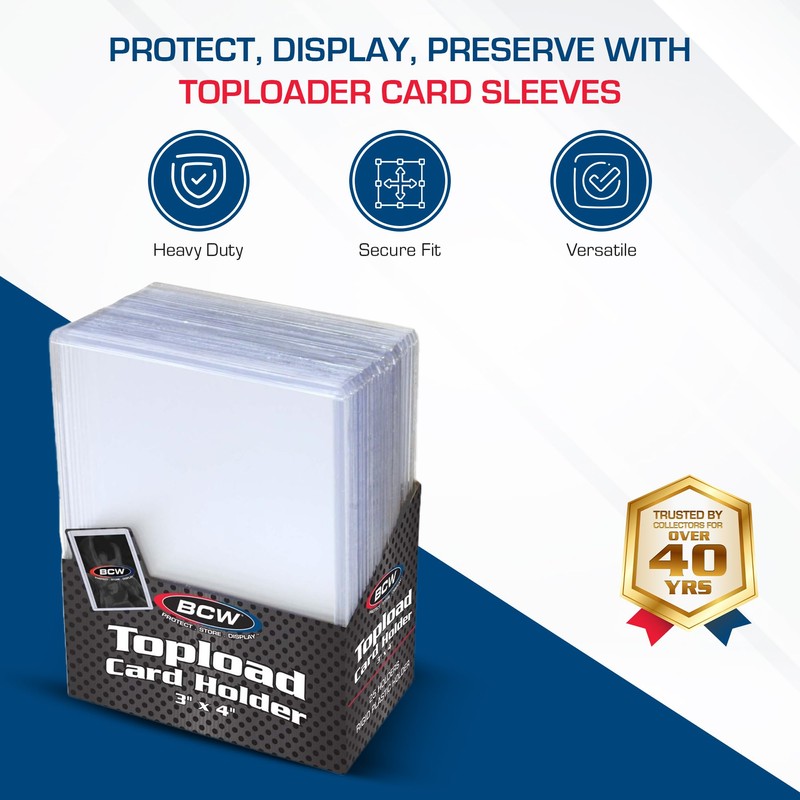 BCW 3x4 Topload Card Holder - Standard - 25ct |