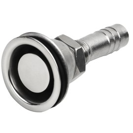 YANYUCB Boat Fuel Tank Vent Hose, Stainless Steel 316 Marine Flush Mount Thru-Hull Fuel Gas Tank Vent with Mounting Gasket Hardware (B-5/8 inch)