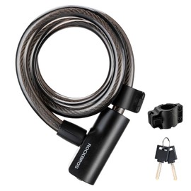 ROCKRBOS Bike Cable Lock with Key, ABS Lock Shell, 2 Keys & 1 Mount Bracket, Cable Lock for Bicycle/Scooter/Gate