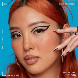 NYX Professional Makeup, Epic Ink Liner, Delineador Ojos a prueba de agua, Fórmula Vegana, Pigmentación intensa, Larga duración y Resistente hasta