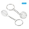 PATIKIL 10pcs 20x25mm Silver White Spiral Beads Cage Pendant Stainless