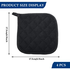 4 Pcs Pot Holder, Pot Holders Heat Resistant, Oven Cloths, Potholders & Oven Gloves, For Kitchen Cooking & Baking - Heat Resistant, Thick & Safe, Protection Of Hands From Hot Utensils