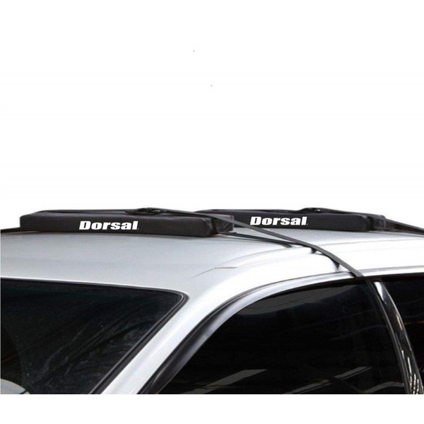 DORSAL Wrap-Rax Soft Surfboard Roof Rack, Universal Fit for Cars and SUVs Black 28