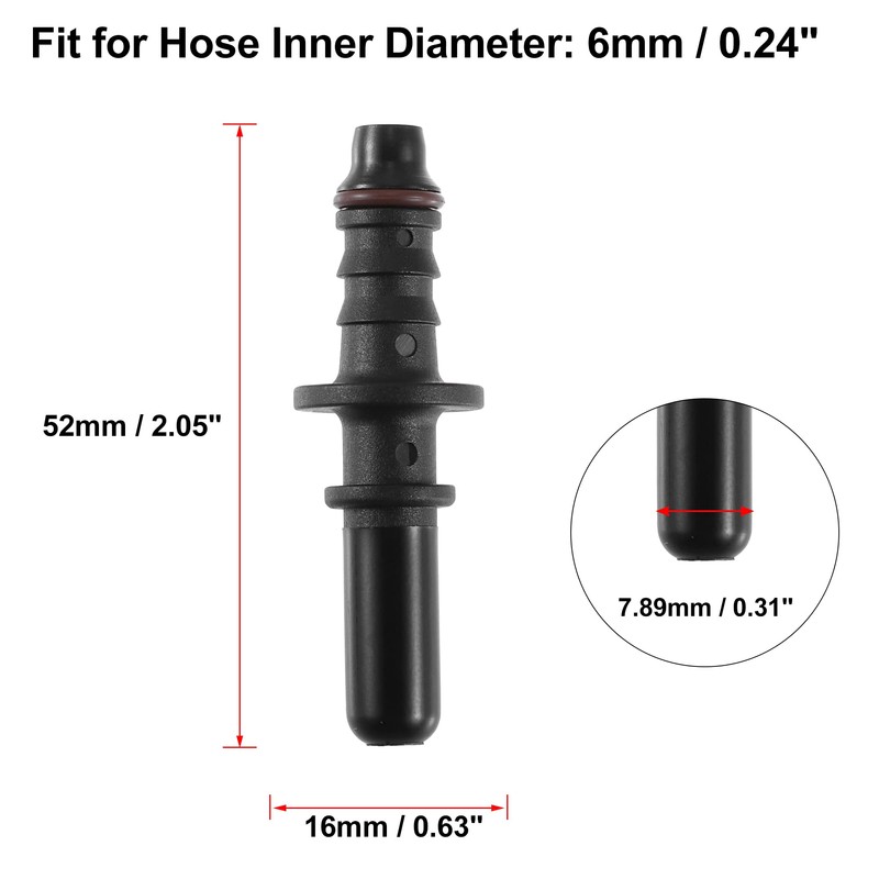 A ABSOPRO Fuel Line Connector 7.89 mm ID6 Fuel Hose