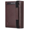 VON HEESEN slim wallet, dark brown, Without coin compartment