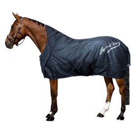 Imperial Riding IRH Super-Dry Outdoor Blanket, 300 g, Waterproof & Breathable, 600D Polyester, 300 g Filling, Warm Winter Blanket for Horses, Robust & Easy Care, Navy, 145