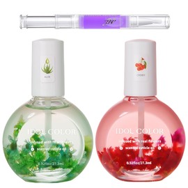 Virellay 3 Pcs Nail Cuticle Oil, Nagelhautpflegeöl Nail Cuticle Oil mit Nagelöl Cuticle Oil Pen, Cuticle Oil Nagelhautöl für Nägel mit Blumen (3 Pcs, Aloe Kirsche Lavendel)