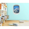 Airplane View Window Decal Peel and Stick Aviation Wall Art