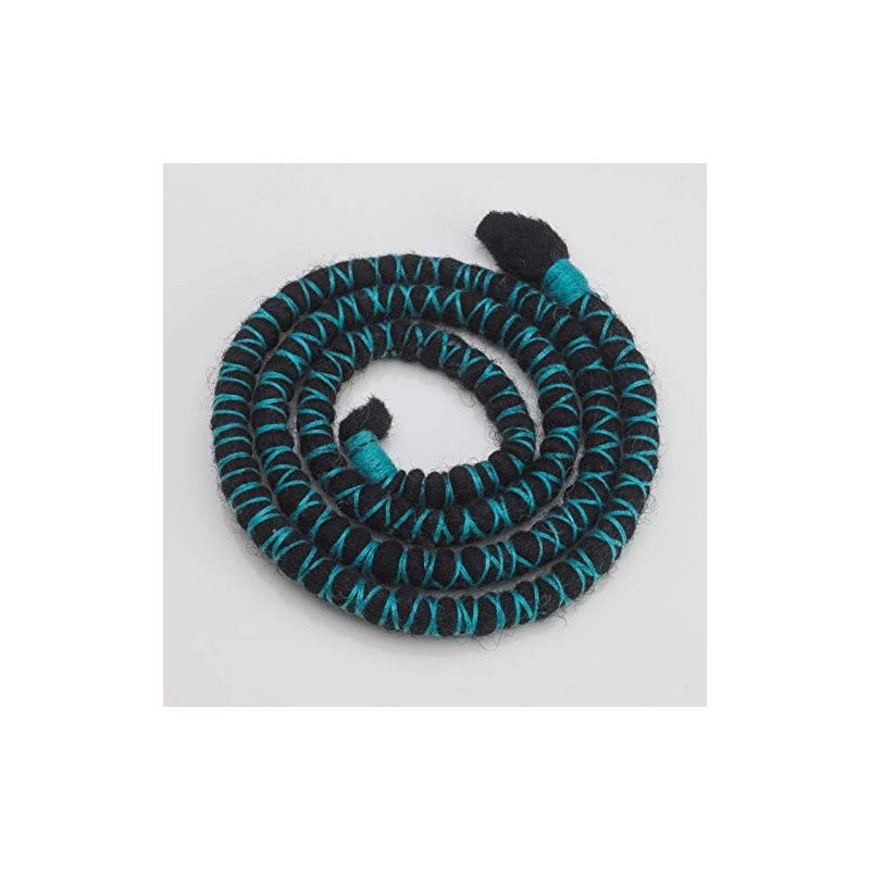 DreadLab - Bendable Spiral Dread Ties (60cm, Black with Blue