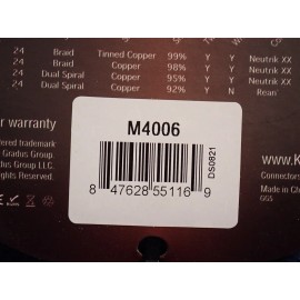 Kopul NEW Kopul Studio Elite M4006 XLR Male to XLR Female Microphone Cable, 6' (B10)