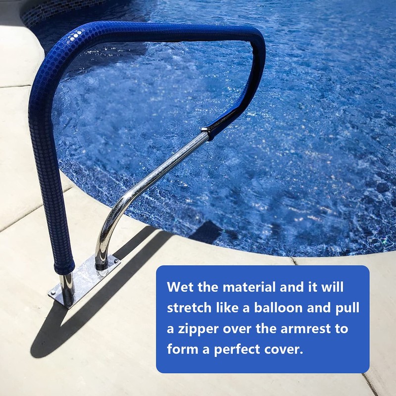 Pool Railing Handrail Comfort Covers 4-Feet Zippered Designed Neoprene Hand