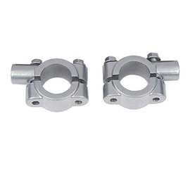 Universal Motorcycle Handlebar Mirror Mount 10mm 7/8" Aluminum Clamp,silver powder coated